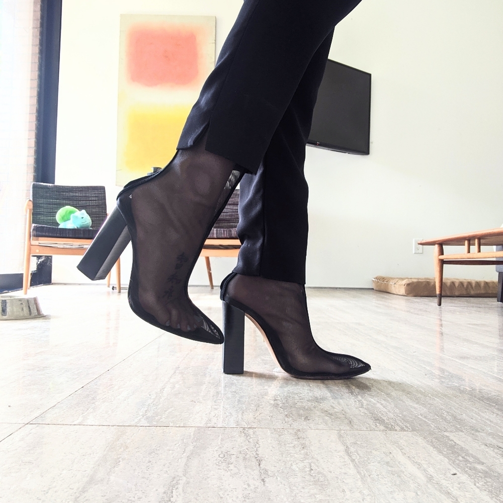 Raye Black Sheer Boots